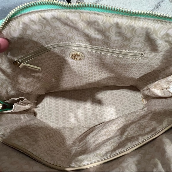 Charming Charlie Basketweave Bowler Bag - Picture 9 of 9